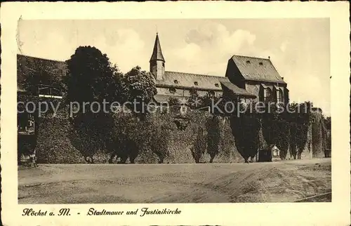 Hoechst Main Stadtmauer Justinkirche Kat. Frankfurt am Main