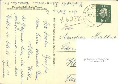 dg30095 Bad Soden Taunus Kurhaus Badehaus Inhalatorium Kurpark Kategorie. Bad Soden am Taunus Alte Ansichtskarten