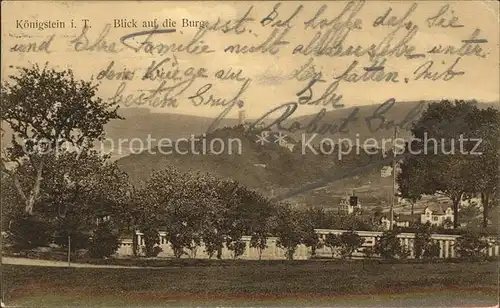 Koenigstein Taunus Panorama mit Burg Kat. Koenigstein im Taunus