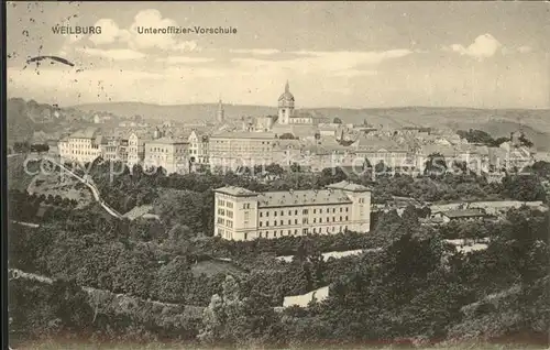 Weilburg Fliegeraufnahme Unteroffizier Vorschule Kat. Weilburg