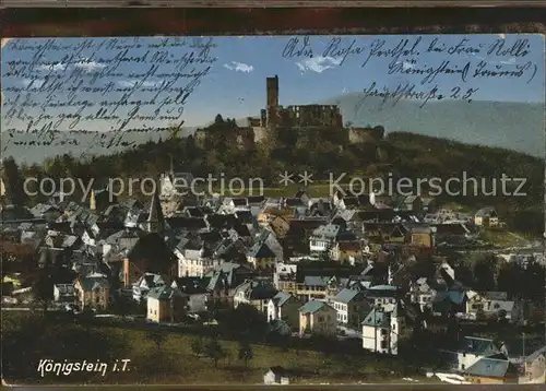 Koenigstein Taunus Panorama mit Burg Kat. Koenigstein im Taunus