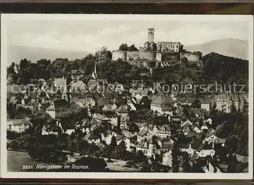 Koenigstein Taunus Panorama mit Burg Kat. Koenigstein im Taunus