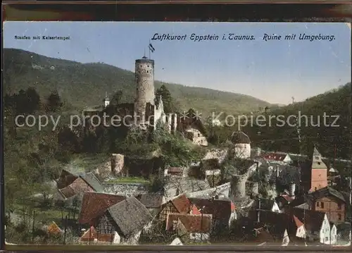 Eppstein Taunus Panorama mit Ruine / Eppstein /Main-Taunus-Kreis LKR