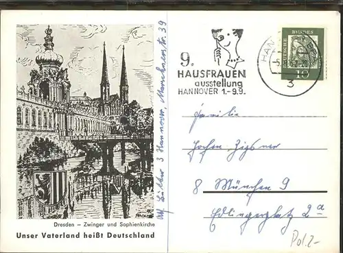 Dresden Zwinger Sophienkirche Hausfrauen ausstellung  / Dresden Elbe /Dresden Stadtkreis