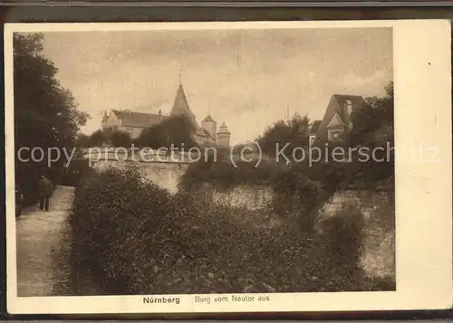 Nuernberg Burg vom Neutor aus Kat. Nuernberg