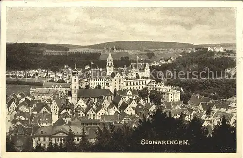 Sigmaringen Bick auf die Stadt Kat. Sigmaringen