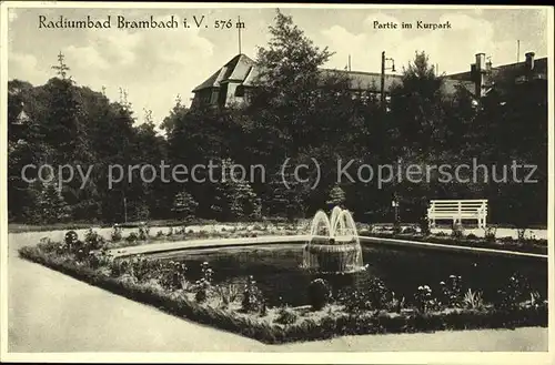 Bad Brambach Radiumbad Kurpark Brunnen / Bad Brambach /Vogtlandkreis LKR