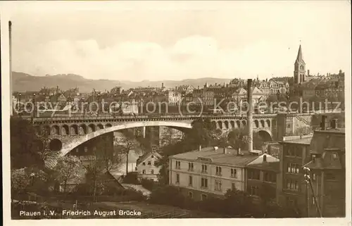 Plauen Vogtland Friedrich August Bruecke Kat. Plauen