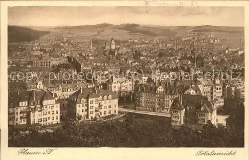 Plauen Vogtland Totalansicht Kat. Plauen