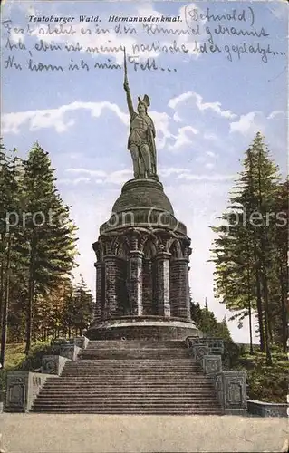 kk75370 Hermannsdenkmal Hermannsdenkmal Kategorie. Detmold Alte Ansichtskarten