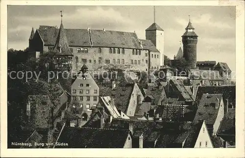 Nuernberg Burg von Sueden Kat. Nuernberg