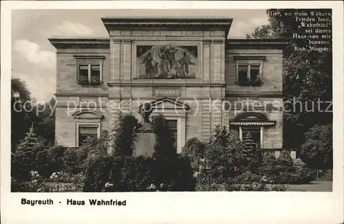 Bayreuth Haus Wahnfried Kat. Bayreuth