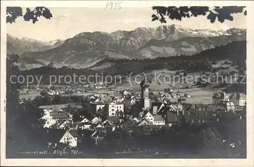 Immenstadt Allgaeu Gesamtansicht mit Alpen Kat. Immenstadt i.Allgaeu