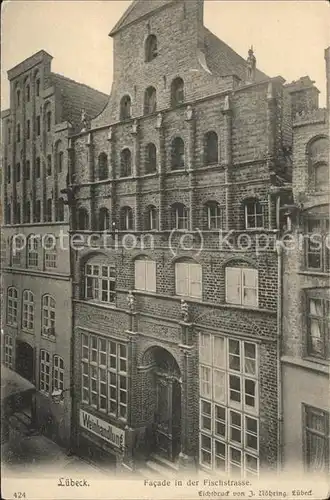 Luebeck Fassade in der Fischstrasse Kat. Luebeck