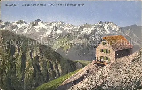 Oberstdorf Waltenberger Haus mit Schafalpkoepfen Kat. Oberstdorf