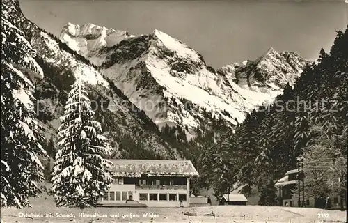 Oy Mittelberg Oytalhaus mit Schneck Himmelhorn und Gr Wilden Kat. Oy Mittelberg