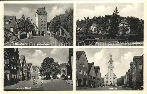 Hersbruck Wasserturm Michelberg Unterer Markt Rathaus Kat. Hersbruck