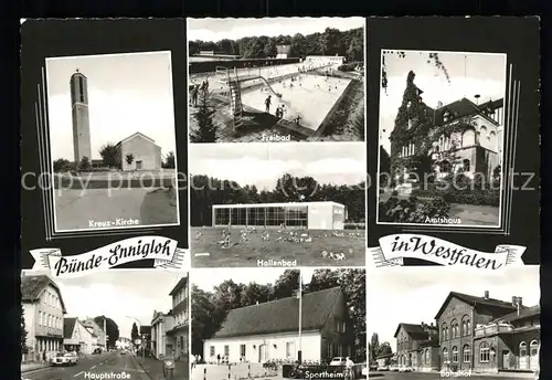 Ennigloh Kreuzkirche Hallenbad Amtshaus Hauptstr Sportheim Bahnhof Kat. Buende