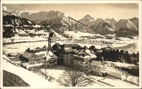 Oberstdorf Sanatorium Wasach mit Alpen Kat. Oberstdorf