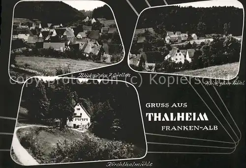 Thalheim Mittelfranken Blick zu den 7 Quellen und Boehl Kirchthalmuehle Kat. Happurg