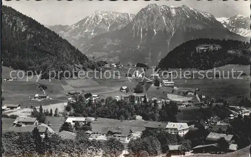 Tiefenbach Oberstdorf Gesamtansicht mit Alpenpanorama Kat. Oberstdorf