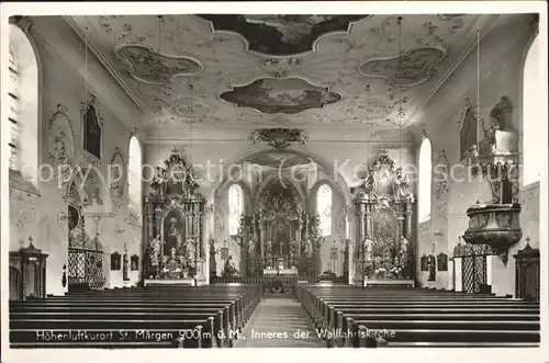 St Maergen Inneres der Wallfahrtskirche Kat. St. Maergen