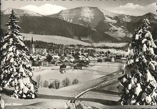 Oberstaufen Ortsansicht mit Alpen Kat. Oberstaufen