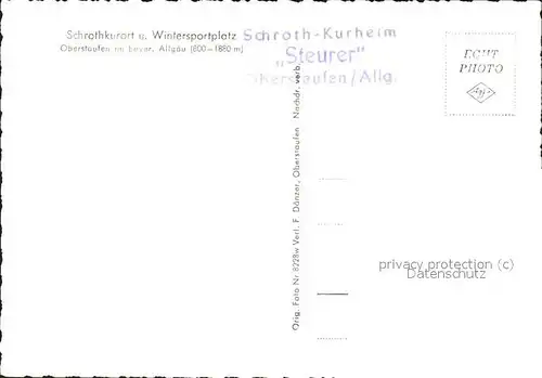 Oberstaufen Ortsansicht mit Alpen Kat. Oberstaufen