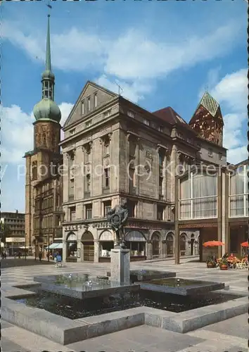 Dortmund Blaeserbrunnen und Reinoldikirche Kat. Dortmund