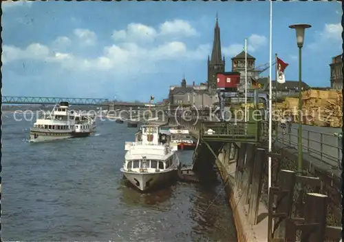 Duesseldorf Rheinpartie Faehrschiffe Kat. Duesseldorf