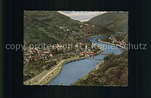 Schlierbach Heidelberg mit Ziegelshausen im Neckartal Fliegeraufnahme Kat. Heidelberg