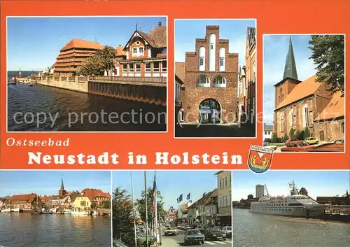 Neustadt Holstein Ostseebad Stadttor Kirche Hafen Faehrschiff Kat. Neustadt in Holstein