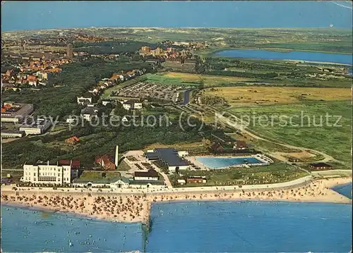 Norderney Nordseebad West und Freibad Fliegeraufnahme Kat. Norderney