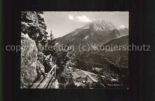 Berchtesgaden Soleleitungsweg mit Watzmann Kat. Berchtesgaden