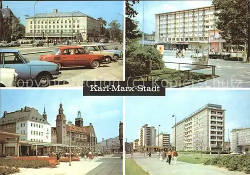 Karl Marx Stadt Interhotel Chemnitzer Hof und Moskau Rosenhof Markt Wilhelm Pieck Str Kat. Chemnitz