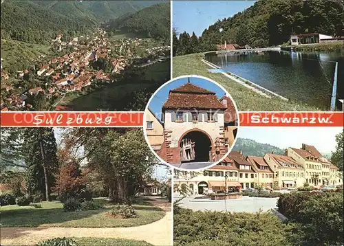 Sulzburg Fliegeraufnahme Naturschwimmbad Park Ortsblick Kat. Sulzburg