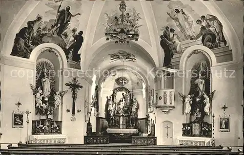 Grainau Bergkirche Inneres Fresken Kat. Grainau