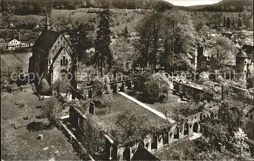 Hirsau Klosterkirche mit Jagdschloss Blick vom Eulenturm Kat. Calw