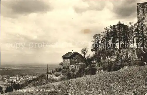 Buehl Baden Blick von der Burg Windeck Kat. Buehl