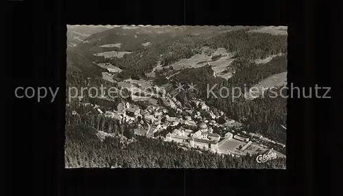 St Blasien Fliegeraufnahme mit Blick ins Albtal Suedschwarzwald Kat. St. Blasien