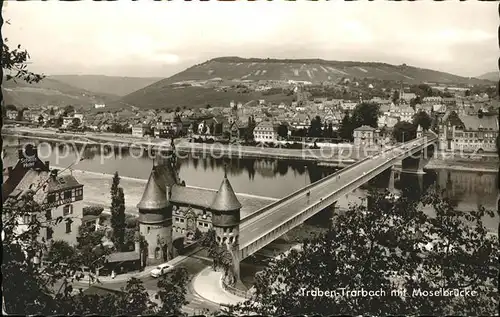 Traben Trarbach mit Moselbruecke Kat. Traben Trarbach