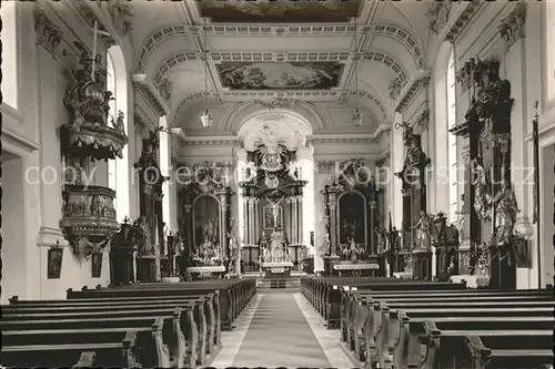 Wiesensteig Stiftskirche Inneres Altar Fresken Kat. Wiesensteig