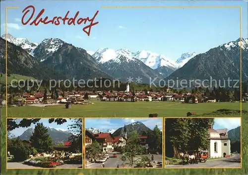 Oberstdorf Gesamtansicht mit Alpenpanorama Kutschfahrten Kat. Oberstdorf