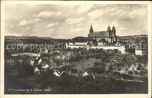 Schwaebisch Hall Teilansicht Solbad mit Comburg ehemaliges Benediktiner Kloster Kat. Schwaebisch Hall