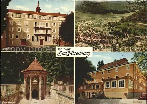 Bad Ditzenbach Sanatorium Quelltempel Kurhaus Heilbad Kat. Bad Ditzenbach