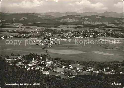 Neutrauchburg Fliegeraufnahme Alpenpanorama Kat. Isny im Allgaeu
