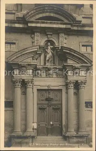 Wuerzburg Portal der Stifthauger Kirche Kat. Wuerzburg