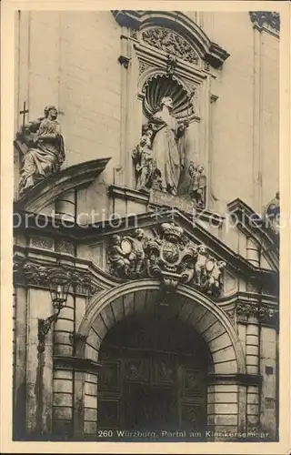 Wuerzburg Portal am Klerikerseminar Kat. Wuerzburg