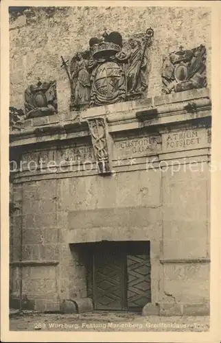 Wuerzburg Festung Marienberg Greifenklauser Tor Kat. Wuerzburg