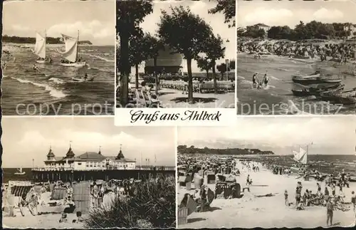 Ahlbeck Ostseebad Insel Usedom Strandpartien Kat. Heringsdorf Insel Usedom